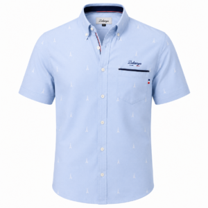 Zakarya® Paris Sky Blue Shirt | Premium Men's Short Sleeve Shirt © Zakarya